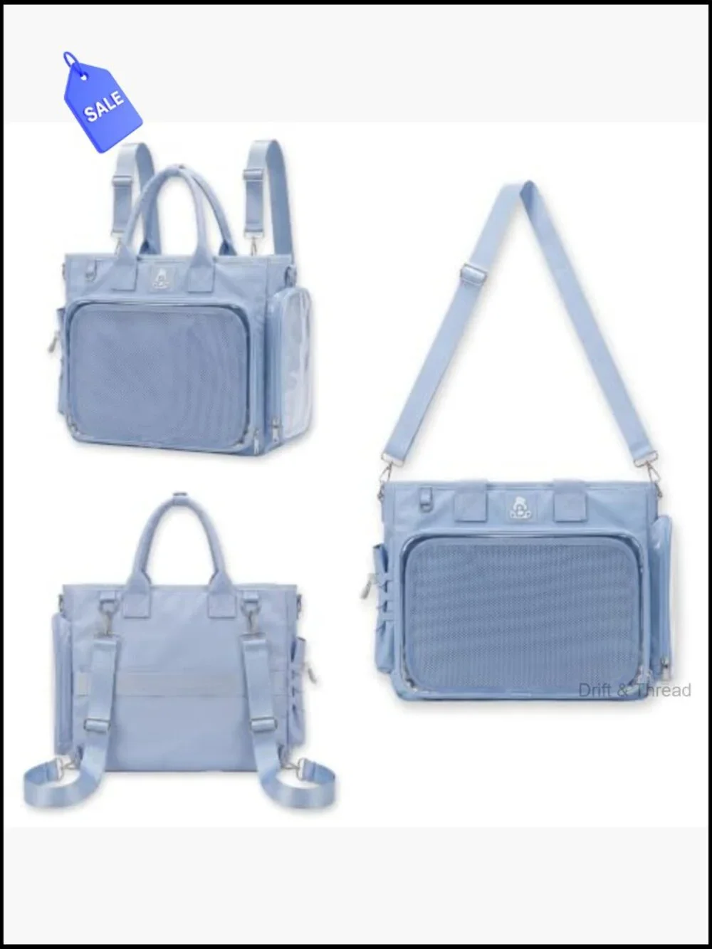 Ita Bag Crossbody Backpack with Clear Window Convertible 4-Way